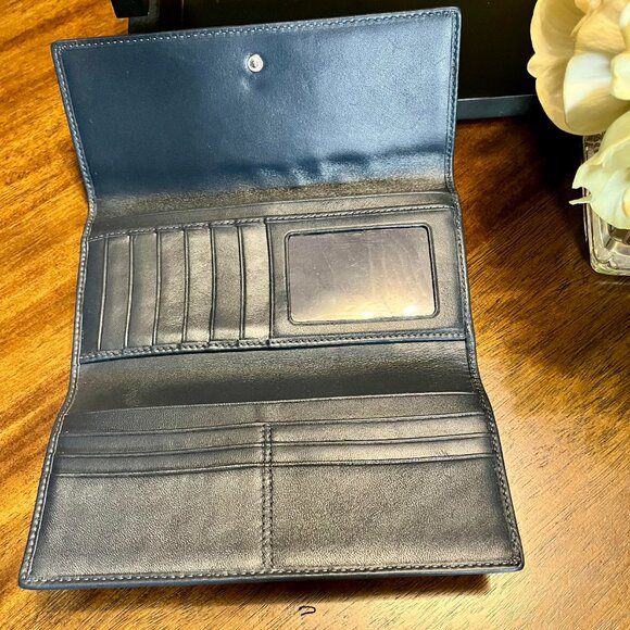 Vintage Coach Tri-Fold Signature Jacquard Wallet Black & Grey - Picture 4 of 7